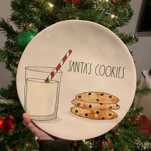 Rae Dunn SANTA’S COOKIES Christmas Plate